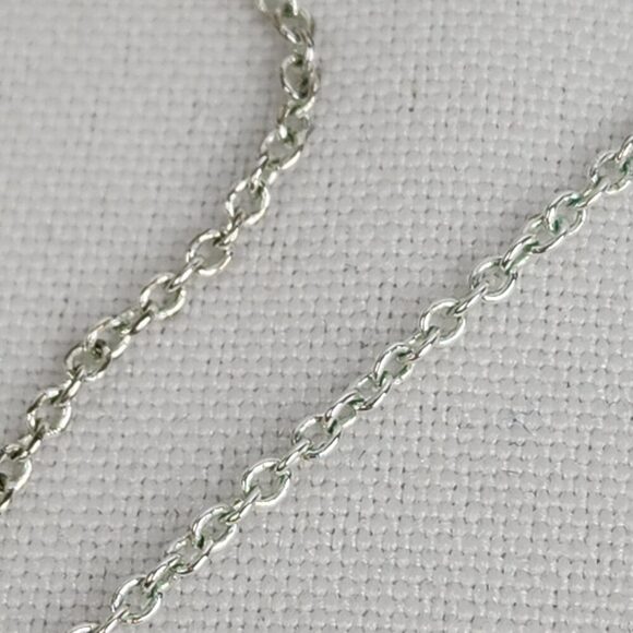 NVC Silver Tone Glass Colored Stone Crystal Pendant Necklace - Picture 4 of 8